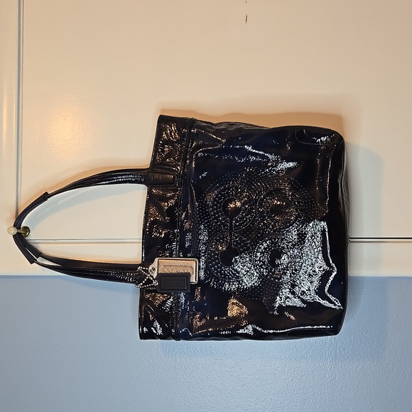 Coach Handbags - Coach Audrey Patent Leather Navy Tote NWOT